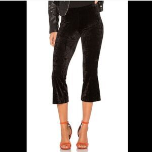Bailey 44 My Prince Will Come Black Velvet Cropped Flare Pants Size S